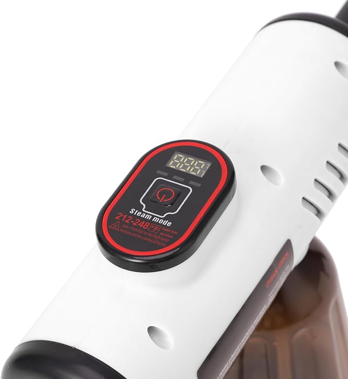 Focket Pressurized Handheld Steam Cleaner for Home 3 Adjustable Levels 1500W Powerful Multi Purpose Steamer for Kitchen Grease Bathroom Limescale Floor Cleaning Car Cleaning (White US Plug 110V)