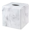 Avanti Linens - Tissue Box Cover Resin Countertop Decor Marble Design (Catania Collection)