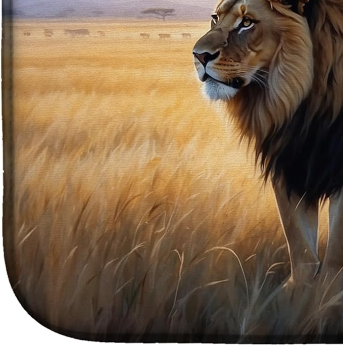 Caroline's Treasures Lions at Dawn Dish Drying Mat Absorbent Dish Drying Mat Pad for Kitchen Counter Dish Drainer Mat for Countertop 14 x 21 Multicolor