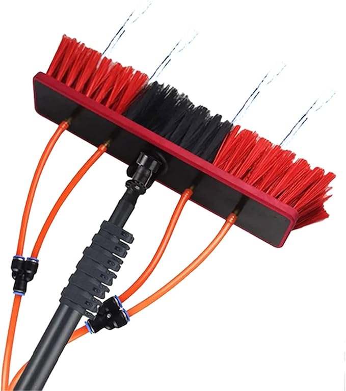Telescopic Window CleanerWater Fed Window Cleaning PoleSolar Panel Kit Window Cleaner Tool (7.2M(23.6Ft))