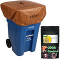 Trash Can Smell Eliminator Cover Odor Eliminating Bag Lemon Scented Durable Chemical Free 45 Gallon 3 Pack