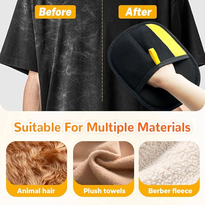 Pet Hair Removal Glove for Cats &amp Dogs New Pet Hair Remover Glove Electrostatic Pet Hair Removal Gloves for Dogs and Cats Reusable Pet Hair Remover Glove (3Pcs)