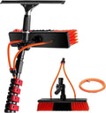 Window Cleaning Pole Water Fed Pole Kit 3-in-1 Aluminum Outdoor Window Cleaner W/Hose Cleaning Tool for Window GlassOne Color7.2m