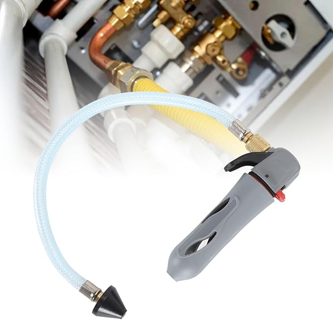 Threaded Drain Threaded CO2 Drain Cleaner with Flexible Hose for AC Condensate Line (Gray)