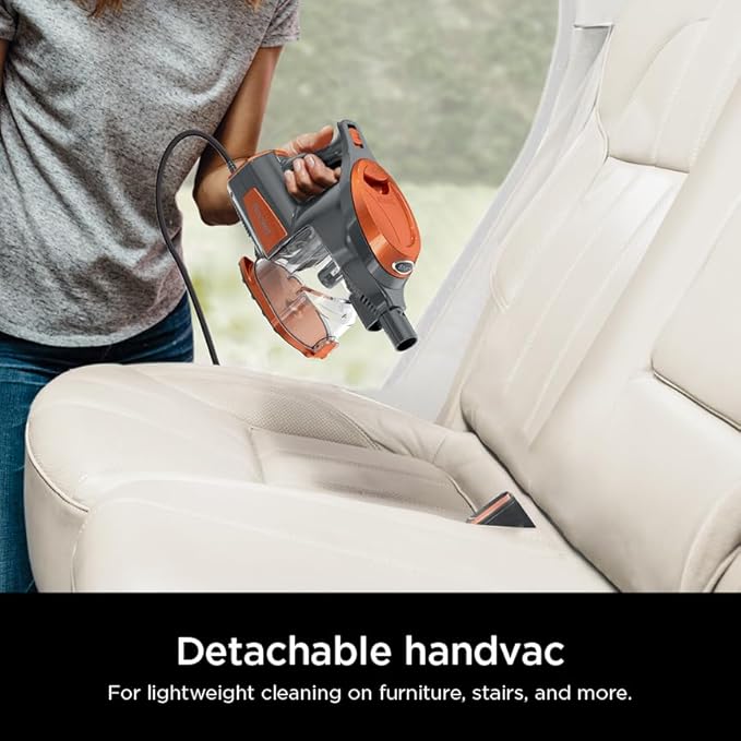 Shark HV302 Rocket Pet Corded Stick Vacuum Lightweight with Swivel Steering for Carpets &amp Hard Floors Converts to Hand Vacuum Includes Crevice Tool Pet Multi-Tool &amp Precision Duster Orang