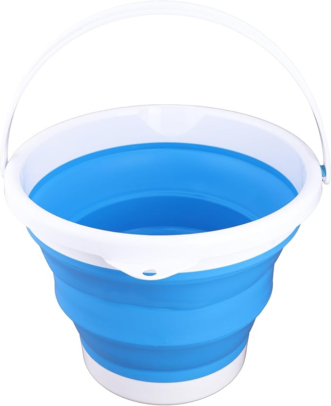 Coghlan's Collapsible 2.6-Gallon Bucket – Lightweight Portable Camping Water Container for Dishwashing Cleaning and Gear Storage – Durable Design Ideal for Campers Hikers and Outdoor Activities