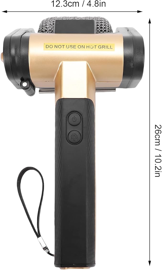 Electric Grill Cleaner Cordless Rechargeable BBQ Accessories Scrubber Brush with 350 RPM Stainless Roller LED Light Spinning Grill Cleaning Scrub Brush for BBQ Grates (Black)