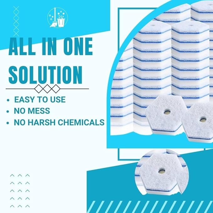 SEDLAV Disposable Toilet Bowl Cleaning Refills Wand Heads Cleaning Wand Refills (30)