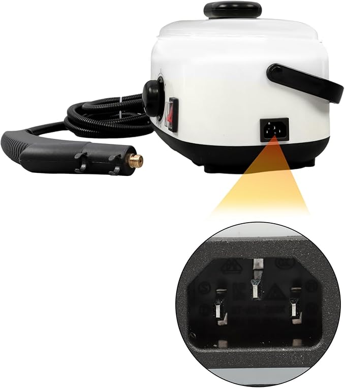 kimllier Portable 1500ml Steam Cleaner 2500W High-Pressure Deep Cleaning for Car Interiors Bathroom Tiles Upholstery Grout Lines Windows