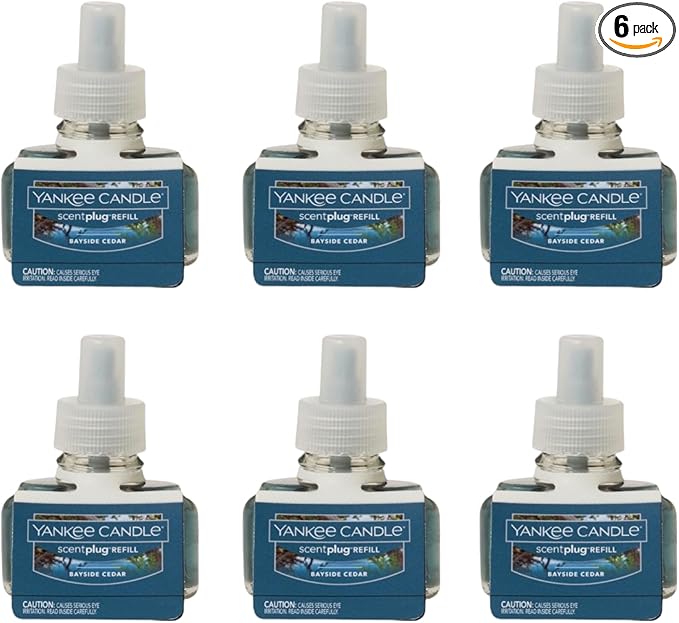 Yankee Candle Scent Plug Refill Bayside Cedar (Pack of 6)