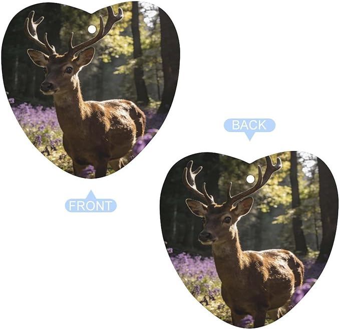 5PCS Car Air Freshener Hanging Personalized Double Sided Stag Flowers Car Fresheners Long Lasting New Cars Scents Cute Automotive Freshies for Closets Drawers (tea)
