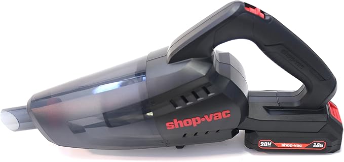 Shop-Vac 5430087 Handheld Vacuum Cordless Rechargeable Lithium 20V Lightweight Design Ideal for Quick Cleanups in Home Garage and Vehicle