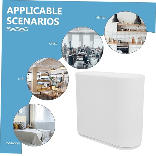 OUNONA Trash Can Wastebasket Press Type Lid Dual Kitchen Garbage Bin for Wet and Dry Separation Space-Saving Design for Home Office and Bathroom Use