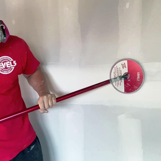LEVEL5 Sanding Combo | 9 Inch Radial Sanding Head &amp 48 Inch Fixed Sander Pole | Anodized Aluminum Construction | 5-344