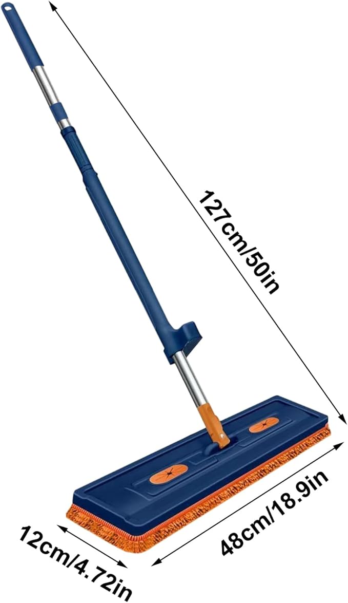 Dust Mops for Floor Cleaning - 42cm Flat Washable 360 Degree Rotating Reusable ToolHousehold Cleaning Accessories | for Dust Wood Hardwood Home Kitchen Living Room Balcony Classroom