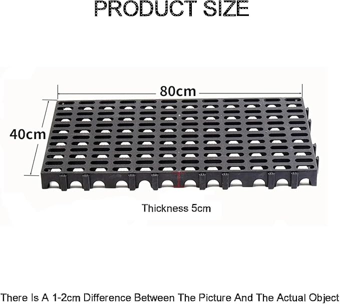 Trench Drainage GrateDrain Covers OutdoorDrainable Interlocking Floor Tile Modular Tiles 40x80x5cm Multicolor Pack Of 4(Grey)