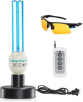 36Watts UV Sanitizer Lamp with Remote Control Powerful UVC Light with E26 Base for Basement/Bedroom/Kitchen/Office/Storehouse/Car 3-Gear Timer 110V Ozone Free