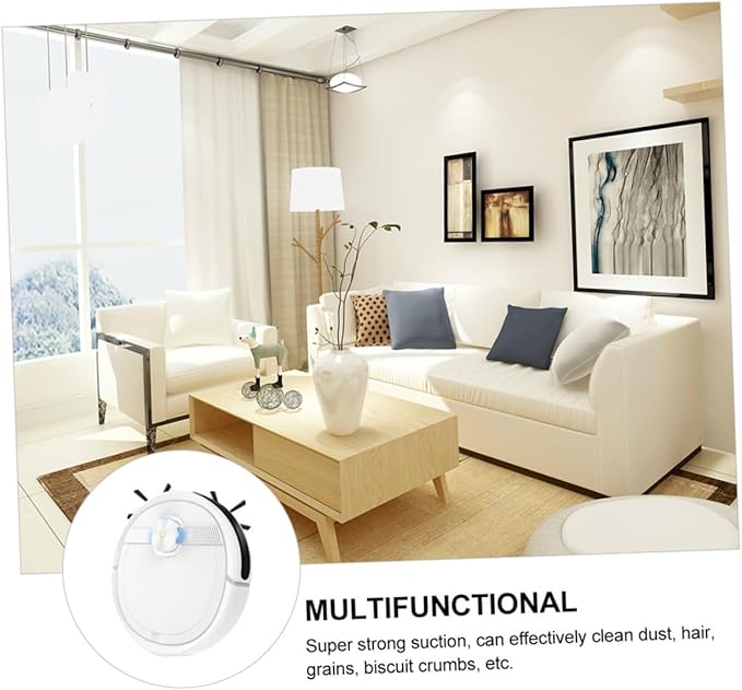 Zerodeko Intelligent Dust Cleaner 3-in-1 Floor Sweeping and Mopping Machine Rechargeable White Mop for Household Use Smart Sweeping Device Easy Cleaning Features