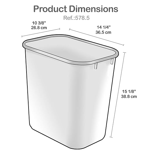 Acrimet Wastebasket Bin for Recycling and Waste 6.75 Gallon/ 27 Quart/ 24 Liter (Plastic) (Green and Blue) (Set of 2)