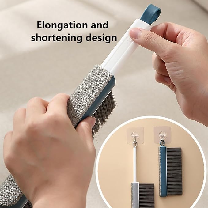 Whisk Broom Hand Held Bench Brush Multi-Functional Double-Sided Bristles Drafting Handle Hand Broom Easy to Carry