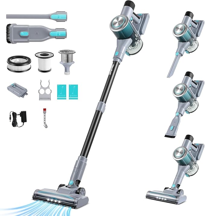 Neobot 8-in-1 Cordless Vacuum Cleaner 45Kpa 500W Powerful Suction Lightweight Vacuum with 60Min Runtime Anti-Tangle Wall Mount Charging for Pet Hair Hardwood Floors Carpets &amp Stairs