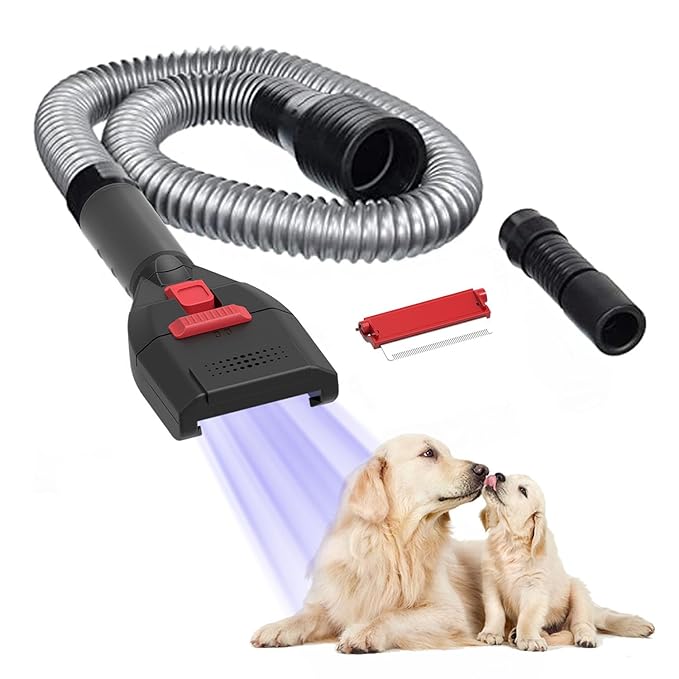 Pet Vacuum Grooming Brush and Shedding Kit for Dog/Cat Loose Hair Professional Accessories Remover for Pet's Undercoat Fur