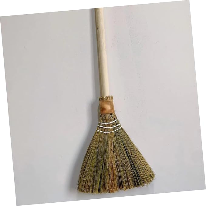 Detachable Handle Hand Woven Broom Handmade Small Broom for Home Tabletop Outdoor Cleaning
