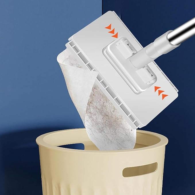 39 Fregona Antipolvo Desechable Mopa Con Paño Desechable Fregona Antipolvo Desechable Con 4 Paños Reutilizables Flat with Disposable Pads Dust with Handle Multi Surface Floor Mopping (2Set)