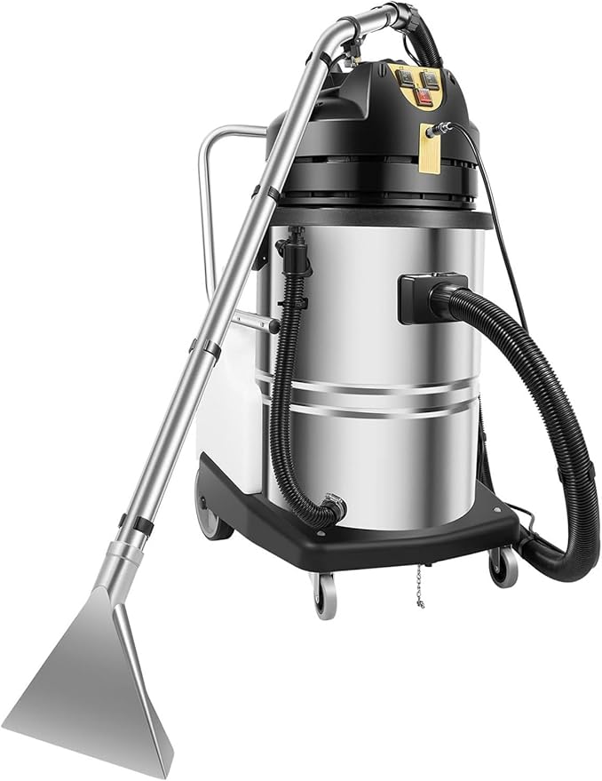 30L/40L/50L Commercial Carpet Cleaner 3 in 1 Multi-Purpose Wet Dry Vacuum Cleaner Portable Carpet Cleaning Machine w/Circulating Air Cooling Systems for Hotels Guesthouses 60L