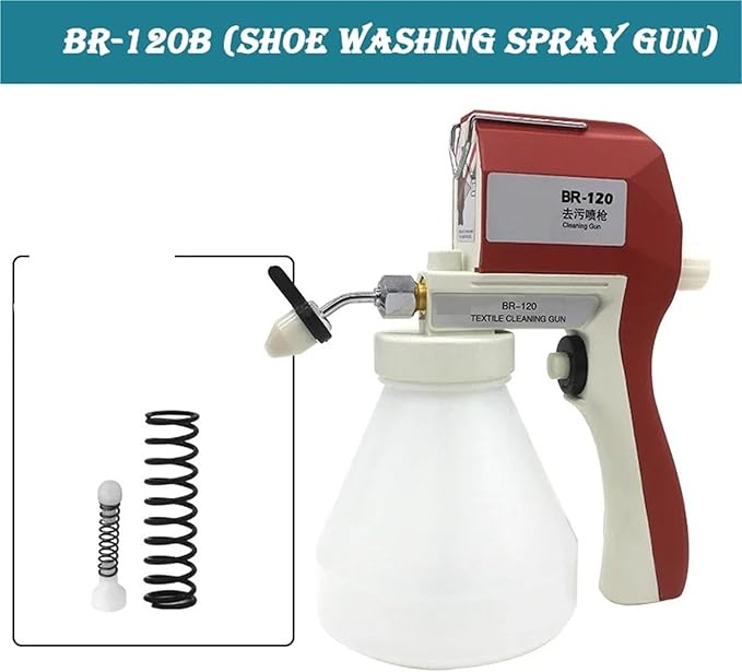 Clothing Decontamination Washing Shoes Laundry Stain Remover Gun Remove Oil Stains Clean High Pressure Cleaning Water Gun(Silver)