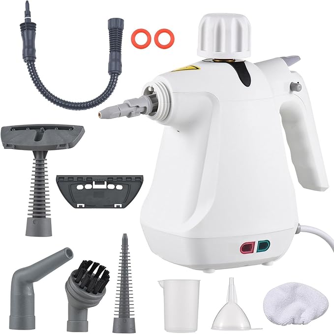Steam Cleaner Natural Steam Cleaner Handheld Power Steam Cleaner for Home with 10 Accessories Handheld Pressurized Steam Cleaner Portable Multipurpose Steam Cleaner for Car Home Kitchen Bedroom