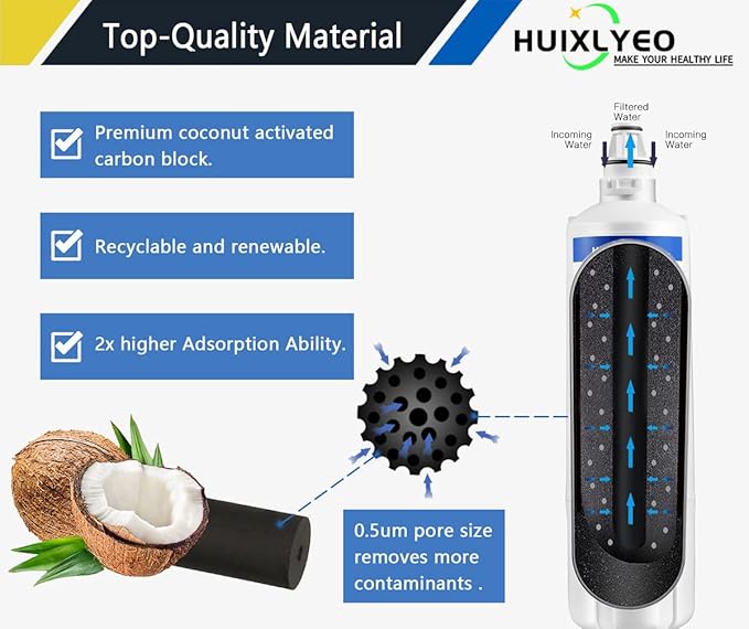 4204490 Water Filter Replacement for Sub-Zero 4204490 4290510 Refrigerator Water Filter 3Pcs