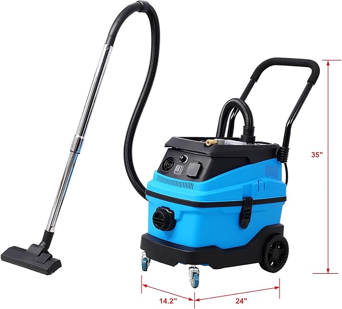 8 Gallon Wet Dry Vacuum with Blower 3 in 1 Shop Vacuum Cleaner with 18KPA Powerful Suction Dry Wet Vacuum Portable Shop Vacuum Cleaner for Homes Workshops Hard Floors Pet Hair Cleaning Car