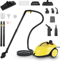 Handheld Steam Cleaner Portable Steamer with 15pcs Accessories Steam Lock 16.8ft Long Power Cord 2L Large Tank Overheat Protection Multi-Purpose Steamer for Home Car Bathroom Grease (Yellow)