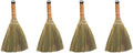 Veemoon 4 Pcs 12 Inch Whisk Broom Handheld Cleaning Broom Straw Corn Whisk Brush Small with Handle Dust Brush Rustic for Dirt and Debris Household