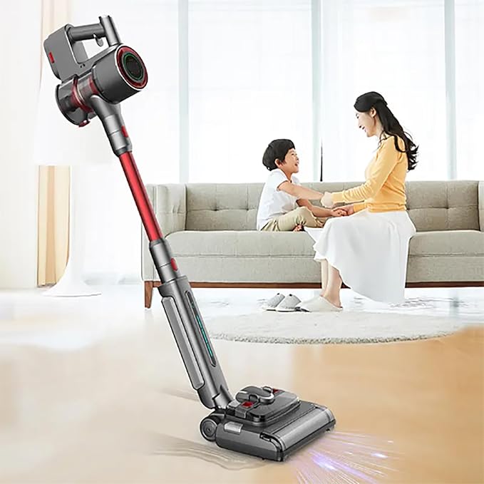 Lightweight Stick Vacuum 19 Kpa Cordless Vacuum Cleaner with Handle Powerful Suction 150W Brushless Motor Up To 45min Runtime Double Gear Speed and Easy Storage For Sofas Car and Hard Floor