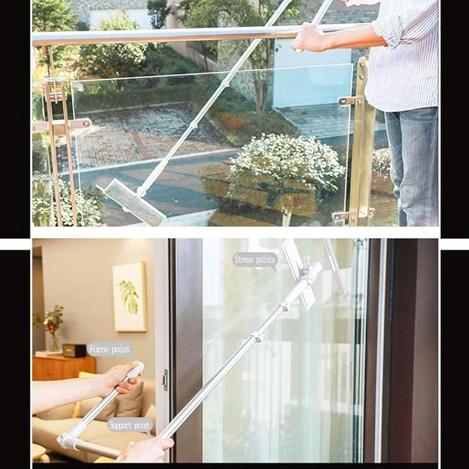 Cleaner Glass Tile Windshield Granite Wall Cleaning Hand Tool All Purpose Window Glass Cleaner - Telescopic Foldable Handle Extendable