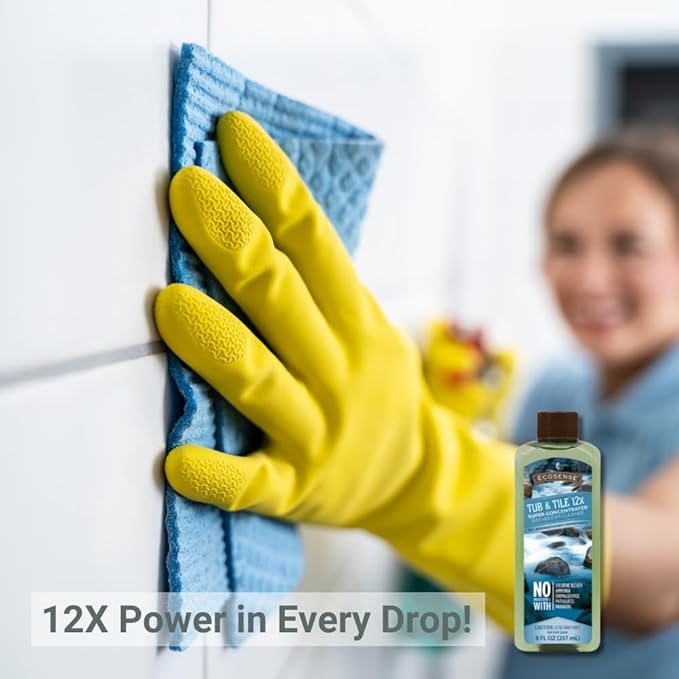 Melaleuca Tub &amp Tile 12x Bathroom Cleaner – 8 fl. oz. | Super-Concentrated Plant-Based Formula with Spray Bottle Included