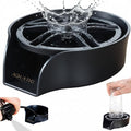 2-in-1 Glass Rinser &amp Sink Sprayer Attachment – High Pressure Cup Washer for Kitchen Sink – Matte Black Bottle Cleaner -Stainless Steel Cup Cleaner (Fits Standard Counter Holes)