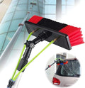 Window Clean Washing Set Equipment Telescopic Extension Pole Cleaning Kit Suitable for Window Cleaning Photovoltaic Panel Cleaning Trucks8m/26ft-30cmbrushhead