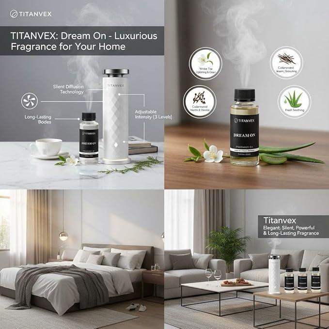 Dream On Hotel Collection Diffuser Oil - Waterless Diffuser Oil Refill for Cold Air Use - Essential Oil for Waterless Oil Diffusers - Vegan and Safe Formula– 4oz