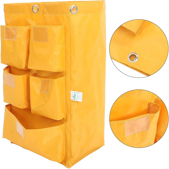 ABOOFAN Janitorial Bag Cleaning Cart Pouch Replacement Housekeeping Bag Trash Collecting Strong Versatile