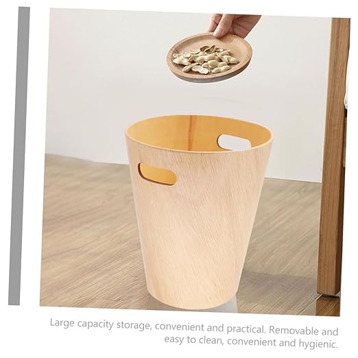 OUNONA Garbage Bin Simple Elegant Design Wastebasket for Home Office Bathroom Chic for Living Bedroom