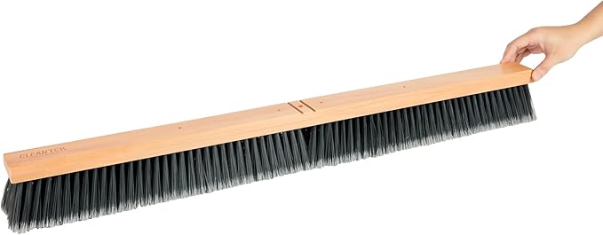 Restaurantware-BROOM HEAD ONLY: Clean Tek Professional 36-Inch Broom Head 1 Heavy-Duty Push Cleaning Tool - Handle And Brace Sold Separately Medium Plastic Bristles Wooden Commercial Use