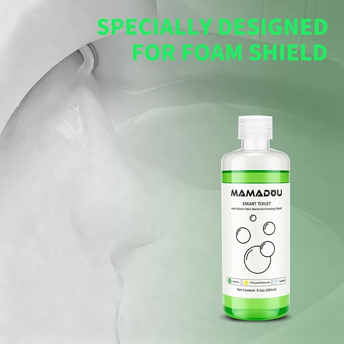 MAMADOU Smart Toilet Foaming Agent 285ml 2Pack Splash Proof Special Foam Shield Toilet Bowl Cleaner Stain-Resistant Cleaning Liquid For Fresh Bathroom Lime scent