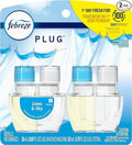 F.e.b.r.e.z.e Odor-Fighting Fade Defy Plug Air Freshener (2) of 0.87 fl oz Refills (Linen &amp Sky)