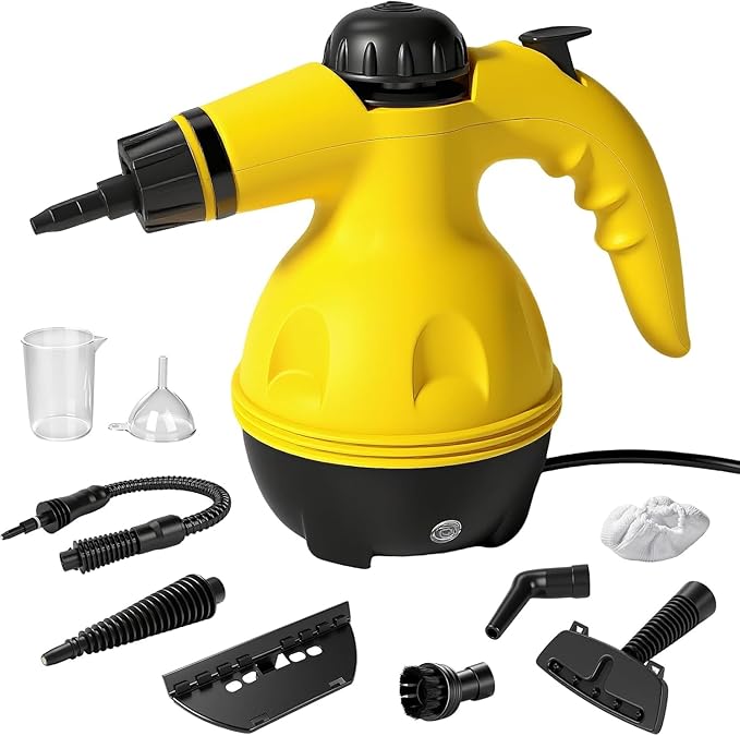 Handheld Steam Cleaner for Home Powerful Pressurized Steam Cleaner Natural Steamer for Cleaning Car Bathroom Shower Upholstery Grout Window Grease
