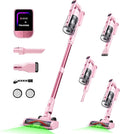 Cordless Vacuum Cleaner for Home Upgraded 60Kpa Powerful Suction Pet Hair Vacuum with 70min Runtime Green LED Light for Hardwood Floors &amp Carpet Self-Standing Rechargeable Stick Vacuum Light P
