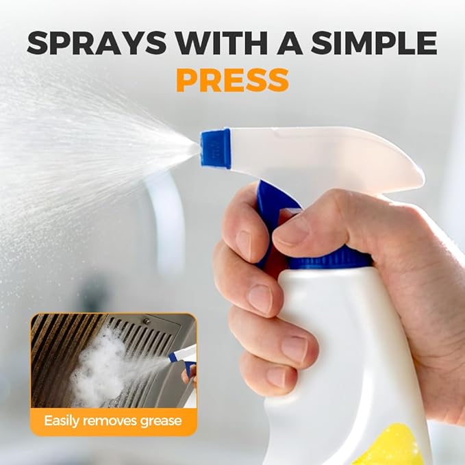 Clean Up Kitchen Oil Stains Spray Kitchen Heavy Oil Cleaner Spray Multi Purpose Degreaser Cleaner Spray Removes Grease Grime And Stains On Microwave Oven Stove Top Heavy Duty for Kitchen (3Pcs)