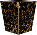Marye-Kelley Tortoise Shell Wastepaper Basket with Flat Top